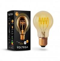 Voltega VG10-A60GE27warm4W-FB ЛОН диммируемый GOLD A60 E27 4W 2000K 7078 фото