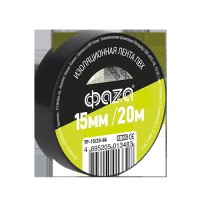 ФАZA Изолента 15/20 Изолента ПВХ 15мм * 20м черная .5013483 фото