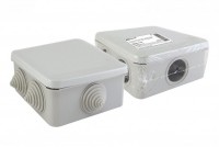 TDM Распаячная коробка ОП 100х100х50мм, крышка, IP55, 6 вх. инд. штрихкод SQ1401-1255 фото