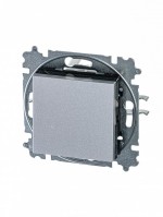 ABB EPJ Levit серебро / дымчатый чёрный Переключатель 1-клавишный 2CHH590645A6070 фото