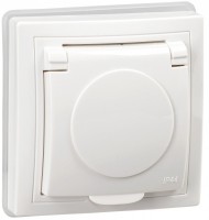 IEK KVARTA Роз. 1ая с з/к/ш кр. РСбш10-3-КБ-44 16А IP44 бел. KV-R16-16-44-K01 фото