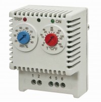 DKC Гигротерм электронный, 230 В, регулировка температуры 0…+60°C, регулировка влажности 20…90%, переключающий контакт R5ETUH22 фото