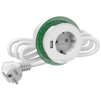 Schneider Electric Unica System+ Белый Блок розеточный (2к+з)+usb тип А INS44004 фото