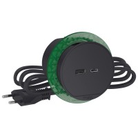 Schneider Electric Unica System+ Антрацит Блок розеточный usb тип А + тип С INS44009 фото