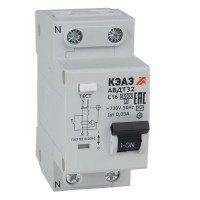 КЭАЗ АВДТ с защитой от сверхтоков АВДТ32-22C10-AC-УХЛ4 (2P, C10, 30mA) 4,5кА 318360 фото