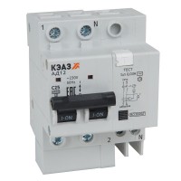 КЭАЗ АВДТ с защитой от сверхтоков АД12-23C40-АC-УХЛ4 (2P, C40, 100mA) 4,5кА 318377 фото