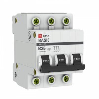 EKF Basic ВА 47-29 Автоматический выключатель  (B) 3P  25А 4,5кА mcb4729-3-25-B фото