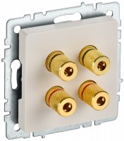 IEK Brite Base бежевый аудиорозетка 4-места BR-S40-K10 фото