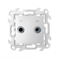 Simon 24 Алюминий Розетка TV-SAT оконечная 2410486-033 фото