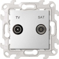 Simon 24 Алюминий Розетка TV-SAT одиночная 2410487-033 фото