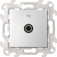 Simon 24 Алюминий Розетка TV одиночная 2450477-033 фото