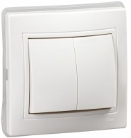 IEK KVARTA Выключатель 2кл ВС10-2-0-КБ-44 10А IP44 бел. KV-V20-10-44-K01 фото