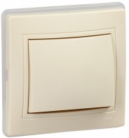 IEK KVARTA Выключатель 1кл ВС10-1-0-ККм-44 10А IP44 крем. KV-V10-10-44-K33 фото