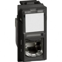 BTicino Living now чёрный розетка компьютерная RJ45 cat6 UTP 1 мод KG4279C6 фото