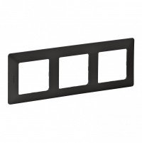 Legrand Valena Life Black рамка графит 3-постовая универсальная 754273 фото