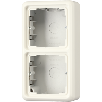 JUNG CD 500/CD plus Бежевая Коробка для накладного монтажа 2-ая с рамкой CD582AW фото