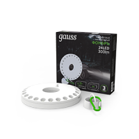 Gauss Фонарь кемпинговый модель GFL003 24LED 300lm 3xAA белый магнит и карабин LED 1/12/72 GF003 фото