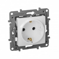 Legrand Etika белый розетка с заземлением, винтовые клеммы 672221 фото