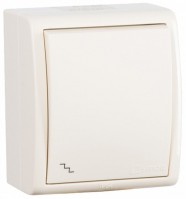 Simon15 Aqua Бежевый Переключатель 1-клавишный наружный, IP54 1594201-031 фото