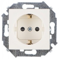 Simon 15 Бежевая Розетка с/з, со шторками, 16А, 250В, винт.зажим 1591443-031 фото