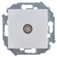 Simon 15 Алюминий Розетка TV одиночная, винт.зажим 1591475-033 фото