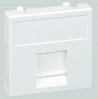 Simon Connect Белый Адаптер со шторкой на 1 RJ45 конектор, AMP(S110,SL110,SLt),Brand-Rex,RIT45х45мм K76-9 фото