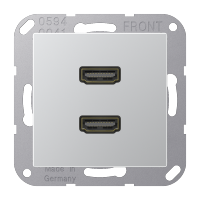 JUNG A 500 Алюминий Розетка HDMI 2-ая MAA1133AL фото