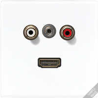 JUNG LS 990 Бежевая Розетка HDMI 2xCinch Audio (RCA) / Stereo Jack (TRS 3.5 mm) / HDMI MALS1082 фото