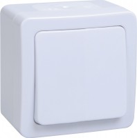 IEK Germes Plus выключатель 1-клавишный  открытой установки, IP54 (цвет клавиш: белый) ВС20-1-0-ГПБ EVMP10-K01-10-54-EC фото