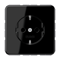 JUNG CD 500/CD plus Черная Розетка с/з безвинт. зажим CD1520SW фото