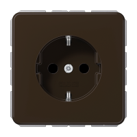 JUNG CD 500/CD plus Коричневая Розетка с/з безвинт. зажим CD1520BR фото