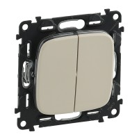 Legrand Valena Alure слоновая кость выключатель 2-х клавишный 10А 250В 752805 фото