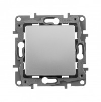 Legrand Etika алюминий выключатель 1-клавишный, автоматические клеммы, 10AX, 250 В 672401 фото