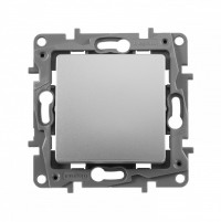Legrand Etika алюминий переключатель 1-клавишный, автоматичесике клеммы, 10 AX, 250 В 672405 фото