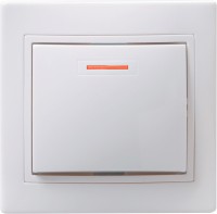 IEK KVARTA ВС10-1-1-КБ Выключатель 1кл с инд. 10А (белый) EVK11-K01-10-DM фото