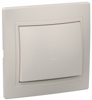 IEK KVARTA ВСп10-1-0-ККм Выключатель 1кл проход. 10А (кремовый) EVK12-K33-10-DM фото