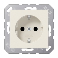 JUNG Слоновая кость Штепсельная розетка Schuko 16A 250V с защитой от детей A1520KI фото