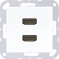 JUNG A 500 Белая Накладка/вставка для розетки 2 x HDMI MAA1133WW фото