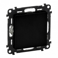 Legrand Valena Life Black заглушка с суппортом. С лицевой панелью, антрацит. 754068 фото