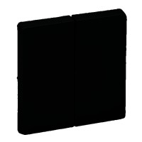 Legrand Valena Life Black лицевая панель для двухклавишного выключателя, антрацит. 756022 фото