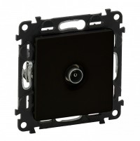 Legrand Valena Life Black розетка ТВ c топологией звезда 0-2400 МГц. С лицевой панелью, антрацит. 756351 фото