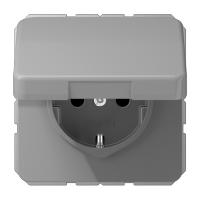 JUNG CD 500 Серая Розетка штепсельная Schuko 16A 250V с защитой от детей, влагозащищенная CD1520BFKIKLGR фото