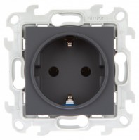 Simon 24 Графит Розетка 2К+3 Sсhuko без защитных шторок 2450434-038 фото