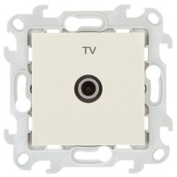 Simon 24 Слоновая кость Розетка TV проходная 2410475-031 фото