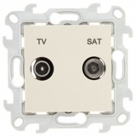 Simon 24 Слоновая кость Розетка TV-SAT оконечная 2410486-031 фото