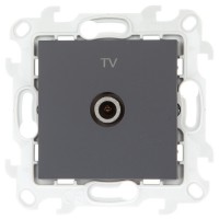 Simon 24 Графит Розетка TV одиночная 2450477-038 фото