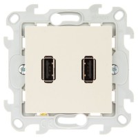 Simon 24 Слоновая кость Коннектор 2хUSB 2.0 тип A 2411090-031 фото