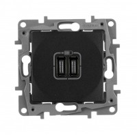 Legrand ETIKA антрацит зарядка USB C-C 672635 фото