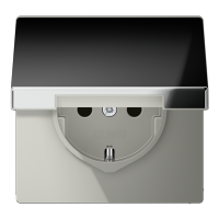 JUNG Штепсельная розетка SCHUKO 16A 250V~ с откидной крышкой; полированный хром GCR1520KL фото