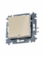 ABB Levit слоновая кость Переключатель 1-кл, с ориент, подсветкой 2CHH590646A6017 фото